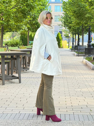 Ivory  Womens Cape Poncho Coat Cathys Place