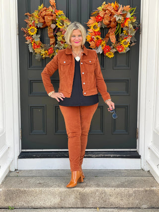 LULU-B COPPER VELOUR PANTS LULU-B