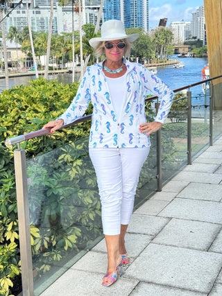 LULU B SHORELINE CHARM FULL ZIPPER JACKET LULU-B