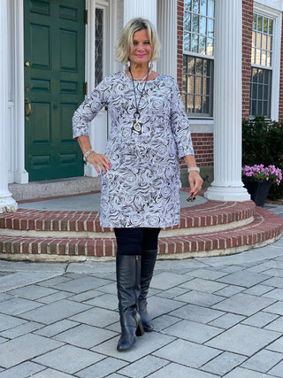 ELEGANT EXPRESSIONS SLEEVE DRESS LULU-B