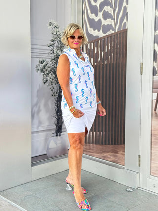 LULU-B SOLID WHITE SKORT LULU-B