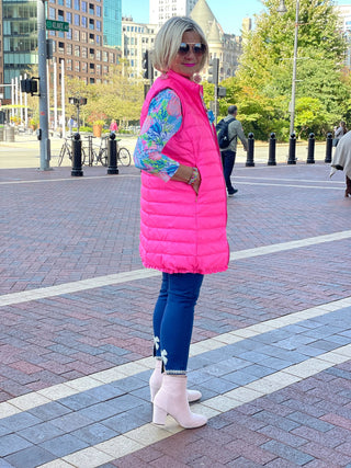 LULU-B HOT PINK PUFFER VEST