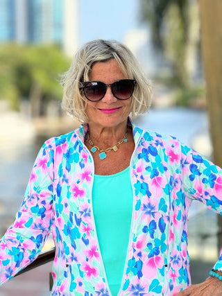 PINK PETALS FULL ZIPPER LULU-B