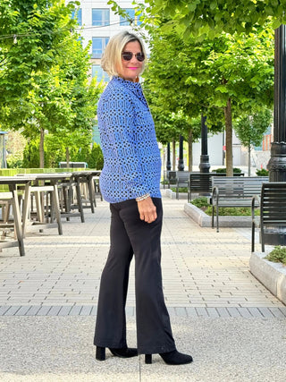 LULU-B SHADES OF BLUE HALF ZIPPER LULU-B