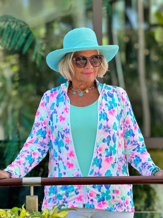 PINK PETALS FULL ZIPPER LULU-B