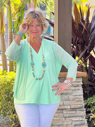 LULU-B HUNTER CLEAR LIME MESH WRAP LULU-B