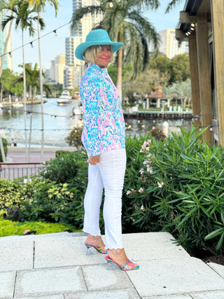 SPLASH OF PINK  FULL ZIPPER LULU-B