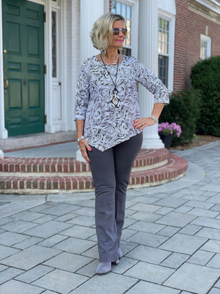 ELEGANT EXPRESSIONS ASYMMETRIC TOP LULU-B