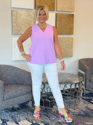 LILAC TAILORED V NECK LULU-B