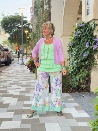 TROPICAL TURTLE PALAZZO CATHYS RESORTWEAR