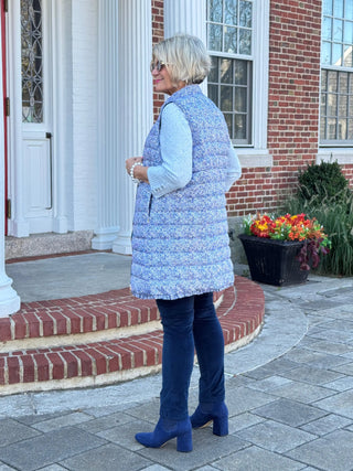 AUBREY BLUE PUFFER VEST LULU-B