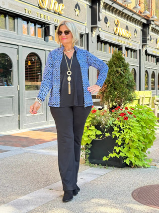 LULU-B SHADES OF BLUE FULL ZIPPER LULU-B