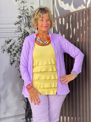 LULU-B EMBELISHED LILAC CAPRI LULU-B