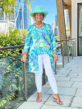 COLOR SPLASH CARDIGAN - BOUNTIFUL ETHYL JEANS