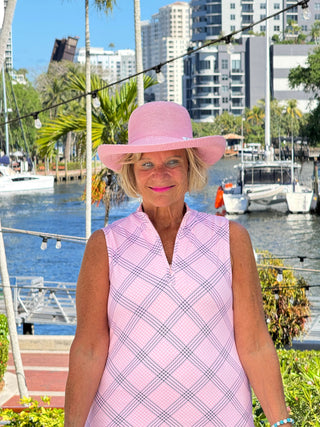 LULU B PINK CHIC MIDI SLEEVELESS 1/4 ZIP MAXI DRESS LULU-B