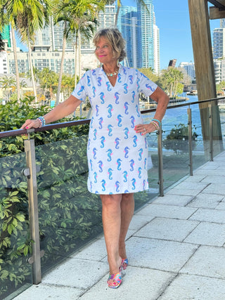 LULU B SHORELINE CHARM SHORT SLEEVE DRESS LULU-B