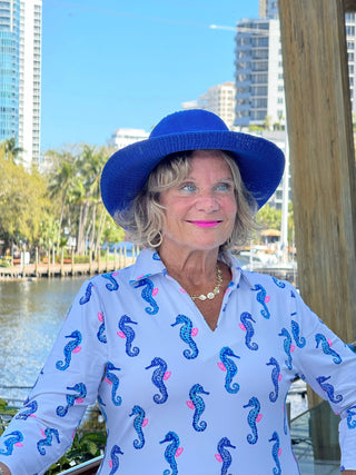 LULU B SHORELINE CHARM ZIPPER TOP LULU-B