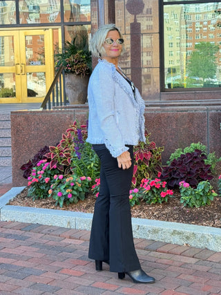 LULU-B CITY LIMIT CREAM FRINGE JACKET LULU-B