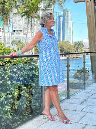 LULU B COASTAL BLOOM RUFFLE DRESS LULU-B