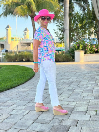 SANDY BEACH COLOR SHORT SLEEVE LULU-B