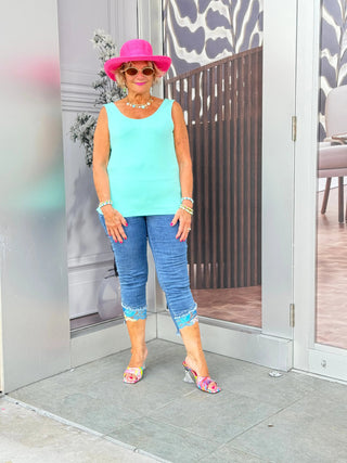 LULU-B CLEAR SEAFOAM SPANK TANK LULU-B