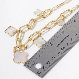 GOLD DIPPED RED   Quatrefoil Pendant Accent fashions