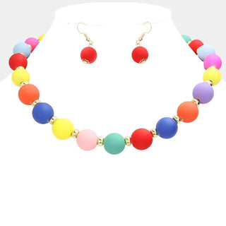 Colored Ball Cluster Necklace CALIFORNIA DREAMING
