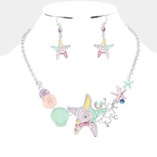 Starfish Shell Sand Dollar Necklace Accent fashions