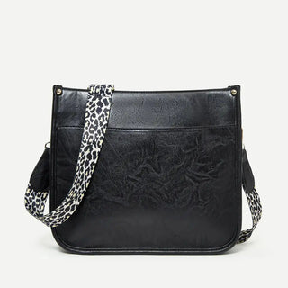 BLACK LEOPARD CROSS BODY BAG Fashion Place