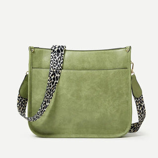 LIGHT GREEN LEOPARD CROSS BODY BAG Fashion Place