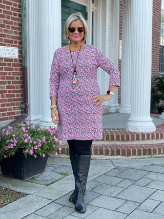 AUBREY PINK SLEEVE DRESS LULU-B