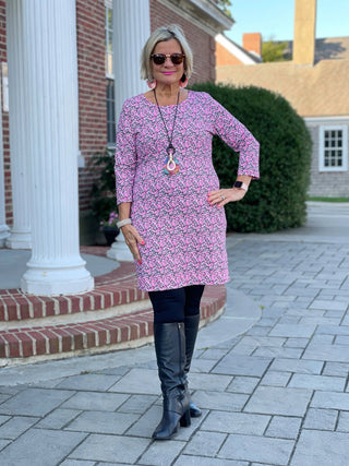 AUBREY PINK SLEEVE DRESS LULU-B