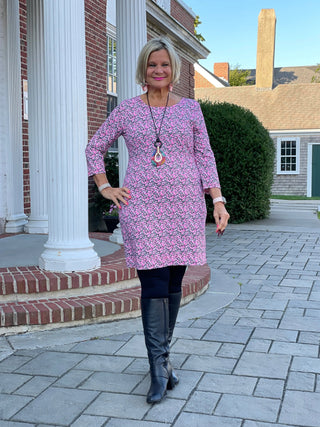 AUBREY PINK SLEEVE DRESS LULU-B