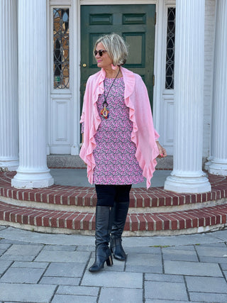 AUBREY PINK SLEEVE DRESS LULU-B