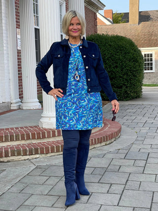 FANTASIA BLUE DRESS SLEEVE LULU-B
