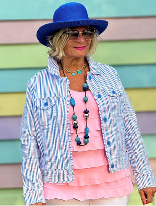 KEY WEST CANDY PASTEL SEERSUCKER JACKET LULU-B