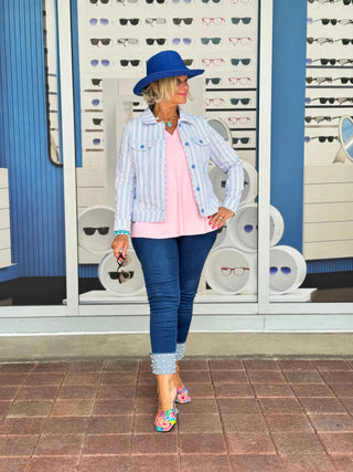 KEY WEST CANDY PASTEL SEERSUCKER JACKET LULU-B