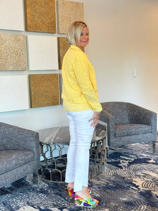 TAILORED YELLOW V SLEEVELESS V NECK - Cathys Place