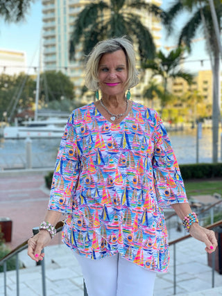 SAIL AWAY ASYMMETRIC TOP LULU-B