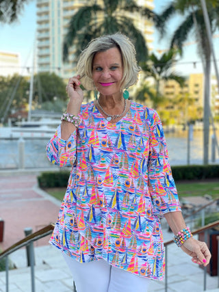 SAIL AWAY ASYMMETRIC TOP LULU-B