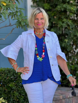 SOUTH BEACH DENIM WHITE JACKET ETHYL JEANS