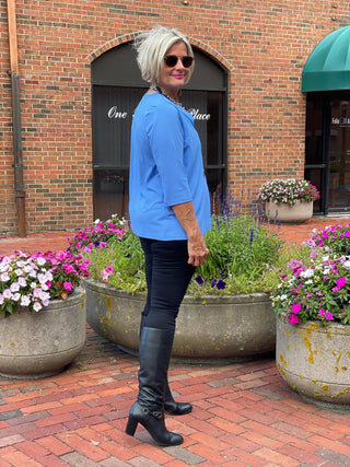 LULU-B TAILORED PERRI SLEEVE V TOP LULU-B