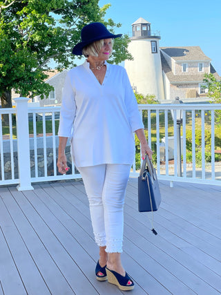 WHITE TUNIC LULU-B