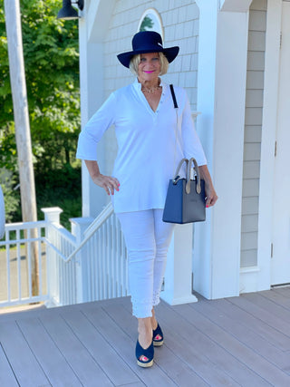 WHITE TUNIC LULU-B