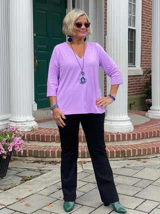 LULU-B LILAC TAILORED V TOP LULU-B