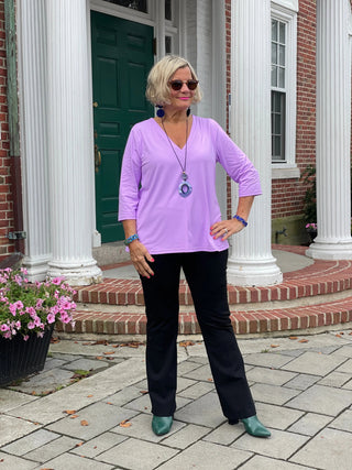 LULU-B LILAC TAILORED V TOP LULU-B