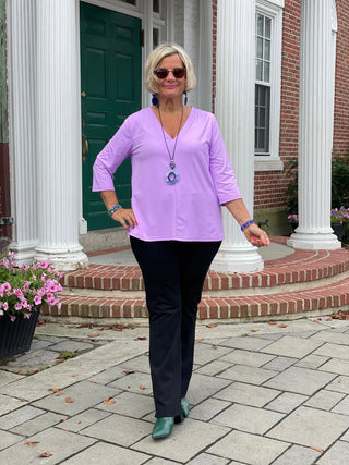 LULU-B LILAC TAILORED V TOP LULU-B