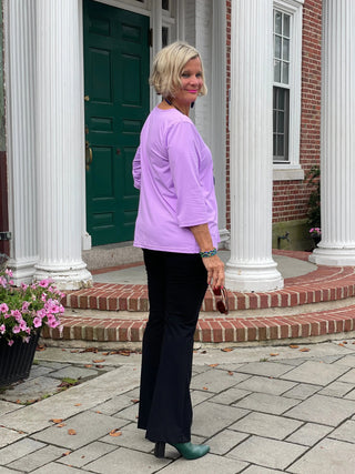 LULU-B LILAC TAILORED V TOP LULU-B