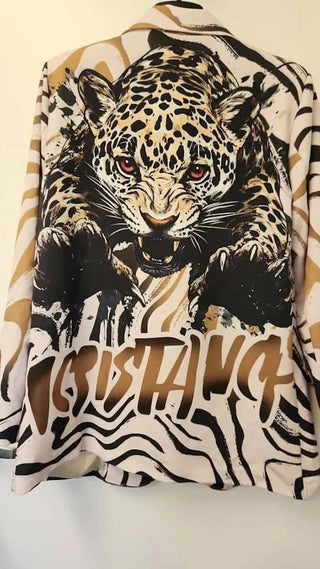 BLFP One Size Fierce Panther Print Blazer LOOWIE LOOWIE