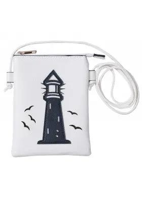 WHITE LIGHTHOUSE CROSS BODY ANCHOR BEACH STYLE